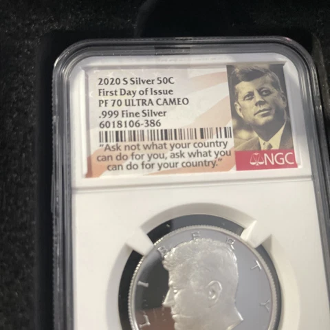 2020 S Silver Kennedy Half Dollar NGC PF 70 Ultra Cameo First Day of Issue ~RARE Cover