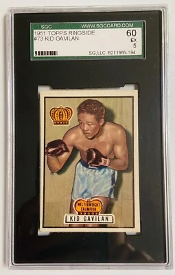 1951 Topps Ringside - Kid Gavilan #73 "Bolo Punch" Welterweight Champ PSA EX-5 - Image 1 of 2
