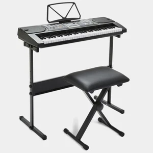 61 Keys Teaching-Type Electronic Keyboard With Stand & Stool - Picture 1 of 4