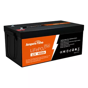AmpereTime 12V 400Ah LiFePO4 Lithium Battery 5120Wh for Home Solar Off-grid-Used - Picture 1 of 7
