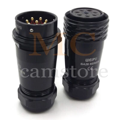 WEIPU SA28 8pin Circular Waterproof Connector ,Electrical Connector Plug Socket - Image 1 of 4