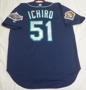 AUTENTICA MAGLIA RUSSELL ATHLETIC 40 MEDIUM, ICHIRO SUZUKI SEATTLE MARINERS 2001 - Foto 1 di 8