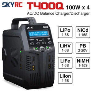 SKYRC T400Q Lipo Battery Balance Charger Discharger Quattro AC/DC 1-6S Charger - Picture 1 of 16