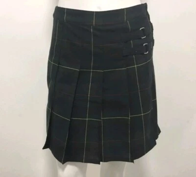 Uniforme corto tostado francés, a rayas, verde, plisado, niñas talla 14, nuevo... Foto 1 de 4