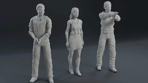 BAD BOYS Will Smith Martin Lawrence Tea Leoni 3 Piece Set 3D Printed 1:24  1:18 Cover