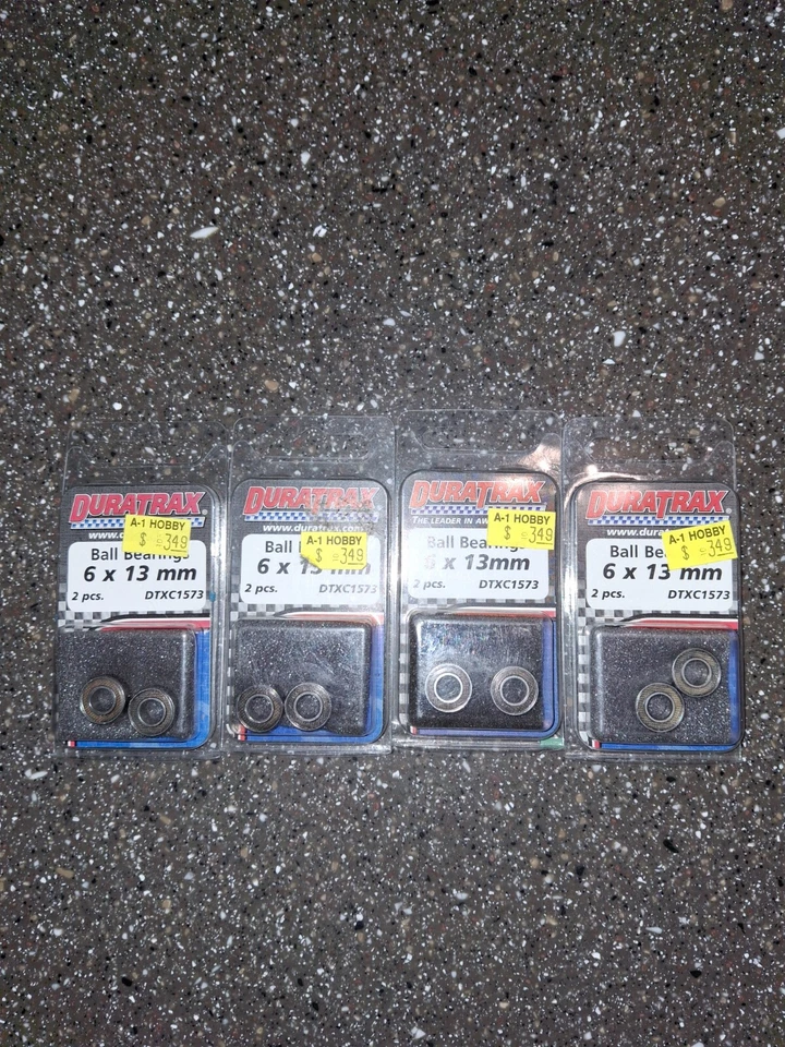 DuraTrax Ball Bearing 6x13mm 4 NOS PACKAGES VINTAGE NIP DTXC1573 - Image 1 of 1