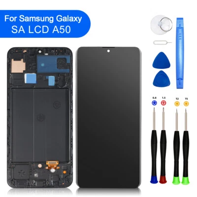 EFAITH Display für Samsung Galaxy A50 A505F LCD Bildschir Touchscreen Komplettes Rahmen
