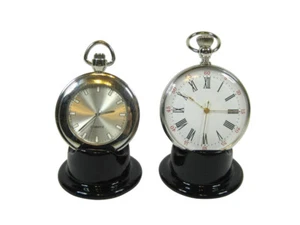 2 x Mini BLACK Ceramic Pocket watch stands, watch display stands black or white - Picture 1 of 12