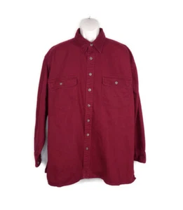 Vintage High Sierra Long Sleeve Button Down Shirt Shacket Mens XL Burgundy - Picture 1 of 9