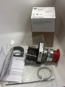 ALLEN BRADLEY 800T-FX6D4 E-STOP RED PUSH-PULL 2 POS MAIN 1NCLB SERIES T NIB - Picture 1 of 4