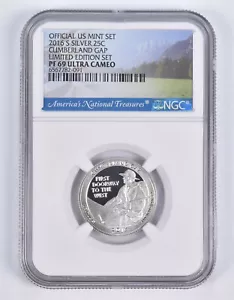 2016-S Silver PF69 ANT Cumberland Gap Quarter Limited Edition NGC - Picture 1 of 5