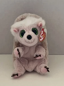 TY BEANIE BABY BEANIE BELLIES~BUMPER THE PINK HEDGEHOG 6" PLUSH TOY~NEW - Picture 1 of 3