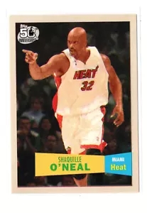 2007-08 Topps 50th Anniversary 1957-58 Variationen Shaquille O'Neal #32 Heat NM - Bild 1 von 2