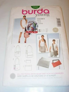 UNISEX UNCUT BURDA 7223 Sewing Pattern PURSE TOTE BAG SHOULDER MESSENGER WALLET - Picture 1 of 3
