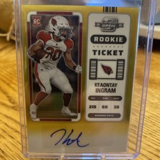2022 Panini Contenders Optics Keaontay Ingram Gold Auto #8/10 Cards