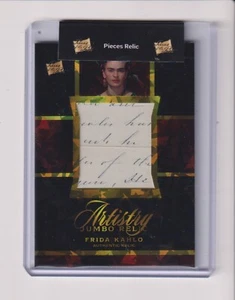 PIECES OF THE PAST ART & MUSIC JUMBO HAND WRITTEN RELIC FRIDA KAHLO - Picture 1 of 1