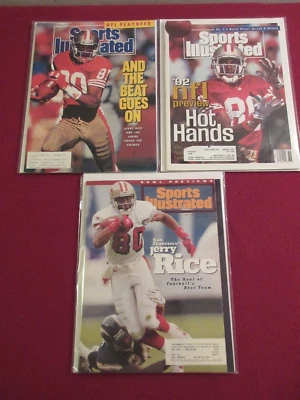 (3) 1990 - 1995  JERRY RICE  ROOKIE COVERS  Sports Illustrated S.F. 49'ers Nice - Image 1 of 4