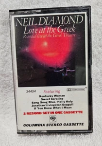 NEIL DIAMOND AUDIO MUSIC Cassette Tape LOVE AT THE GREEK 1977 Rock Pop Rare SONG - Picture 1 of 6