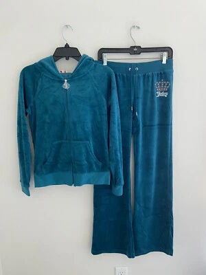 Juicy couture NEW XL Pants L Top Tracksuit Set Y2K Teal - Image 1 of 4
