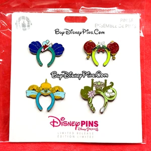 Juego de diademas para orejas de princesa Disney Arial Mulan Jazmín Tiana ¡Juego de 4 prendedores! - Imagen 1 de 7