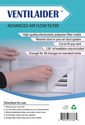 Vent Filter Set 20" x 84" Electrostatic Media + 126" of Tape - Image 1 of 4