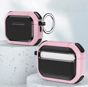 Protective Case Cover For AirPods Pro 2nd Gen Metal Ring Shockproof Hardshell - Picture 1 of 15