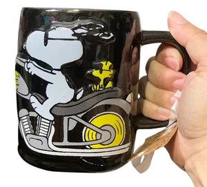 NEU Rae Dunn Snoopy & Woodstock Go Fast Motorrad Erdnüsse große Tasse - Bild 1 von 8