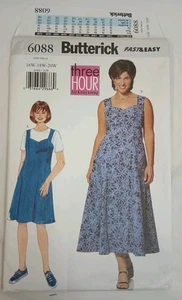 Maglione prendisole Butterick 6088 modello cucito nuovo taglia 16W-20W busta danneggiata - Foto 1 di 7