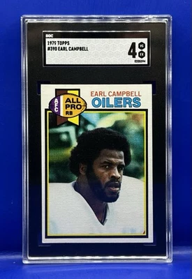 1979 Topps Football #390 Earl Campbell RC Rookie Houston Oilers SGC 4 HOF - Image 1 of 2
