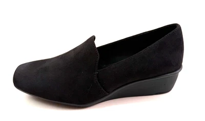 Anne Klein Wendell Black Low Wedge Slip On Loafer Pump - Image 1 of 4