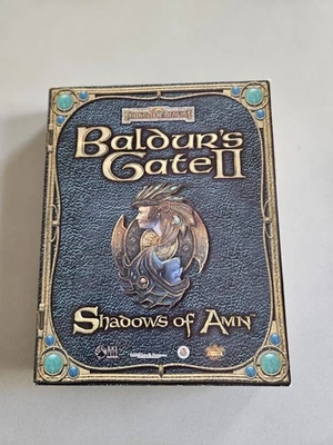 Baldur's Gate II 2 Shadows of Amn Big Box PC CD-ROM Game 5 Disc Expansion & Map - Image 1 of 4
