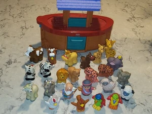 Fisher Price Little People Arca di Noè Playset 24 Personaggi Noè Moglie 22 Animali Lotto - Foto 1 di 9