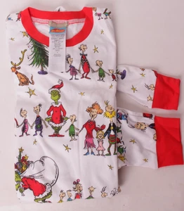 Nuevo conjunto de pijama Pottery Barn Kids Dr. Seuss's The Grinch ajuste apretado para niños: talla 10 - Imagen 1 de 1