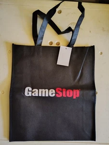 Gamestop Reusable Tote Bag Black Logo 13.75 X 15.5 X 3.6 New - Picture 1 of 2