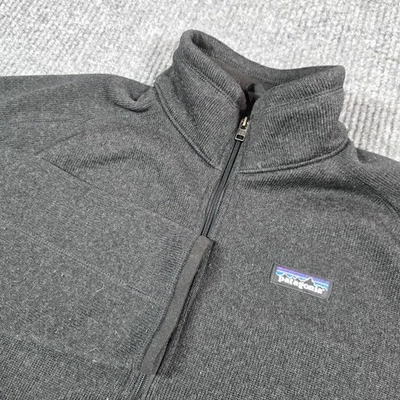 Suéter Patagonia Para Hombres XL Negro Mejor Suéter Cuarto Cremallera Polar Pullover Foto 1 de 4