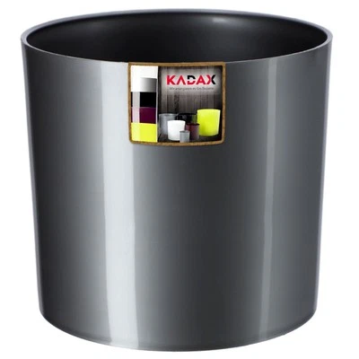 Vaso di plastica KADAX, vaso, rotondo, 12,5 cm, argento - Immagine 1 di 4