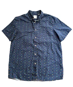 ROWN Herren Kurzarm Button-Down Hemd mit Chili Pepper Print Gr. M - Bild 1 von 6