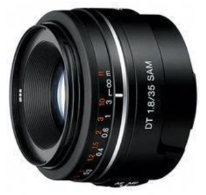 Lente gran angular de enfoque único Sony DT 35mm F1.8 SAM APS-C compatible... - Imagen 1 de 2