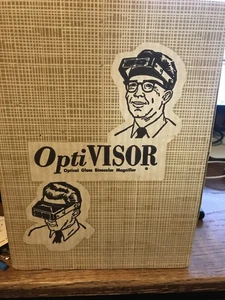 1970s Vintage OptiVISOR DA-5 Optical Glass Magnifier Headband USA OVP - Bild 1 von 3