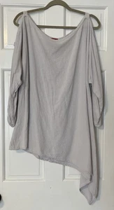 Oh My Gauze Tunika Top Damen 3 1X Oversize Kastig Lagenlook Grau Arm Cutouts Boho - Bild 1 von 6
