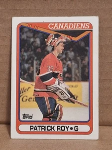 1990 PATRICK ROY TOPPS NHL HOCKEY CARD 219 MONTREAL CANADIENS COLORADO AVALANCHE - Bild 1 von 2