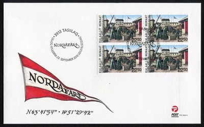 Greenland FDC 2013.09.23. Nordafar AS Fishery Trading Block of Four Z4238 - Image 1 of 4