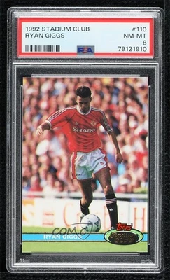1992 Topps Stadium Club Ryan Giggs #110 PSA 8 Rookie RC - Imagem 1 de 2