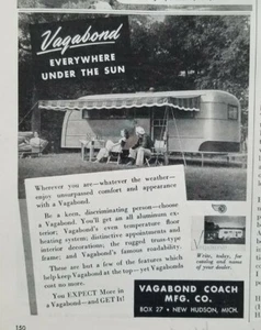 1948 Vagabond coach Manufacturing camping trailer awning vintage ad - Picture 1 of 1