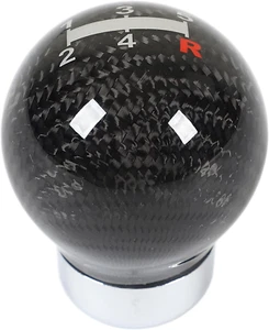 Shift Knob, Universal Black Carbon Fiber Gear Shift Knob with 15mm Bottom Int... - Picture 1 of 13