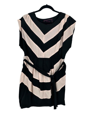 VETEMENTS Abito Luluvia Chevron donna medio retrò anni 90 Y2K carriera lavoro party corpcore