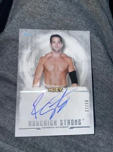 2017 Topps WWE Undisputed RODERICK STRONG NXT On Card Auto Silver #d 17/50 UA-RS - Picture 1 of 3