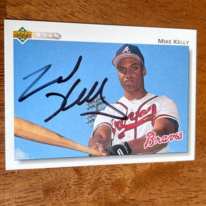 Mike Kelly Autographed 1992 Upper Deck Baseball Card #794 Atlanta Braves
