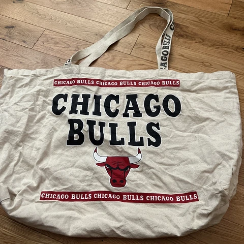 Vintage Chicago Bulls Canvas Tote Carry Bag Fast Shipping Cover