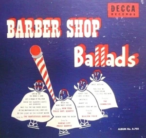 78 rpm album 4 records N- / ALBUM N- BARBER SHOP BALLADS - 5 GREAT GROUPS - Imagen 1 de 6